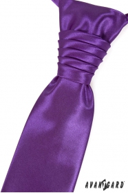 Fioletowy krawat ślubny gładki