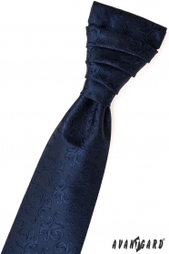 Granatowy elegancki krawat ślubny