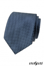 Niebieski krawat z wzorem