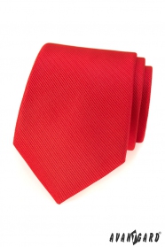 Czerwony krawat Avantgard o delikatnej fakturze