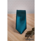 Szmaragdowo-zielony wąski krawat - szerokość 5 cm