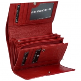 Czerwony portfel damski - Sia - 15 x 9 x 4