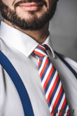 Wąska krawat Tricolor Lux - szerokość 5 cm