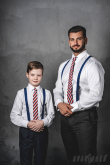 Krawat dla chłopca, Tricolor - długość 31 cm