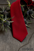 Krawat męski w matowym burgundowym kolorze - szerokość 7 cm
