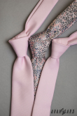 Różowy krawat Avantgard Lux - szerokość 7 cm