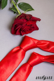 Wąski krawat czerwony - szerokość 5 cm