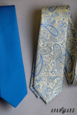 Wąski niebieski krawat Avantgard - szerokość 5 cm