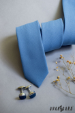 Niebieski wąski krawat - szerokość 5 cm