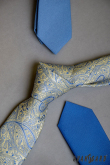 Niebieski wąski krawat - szerokość 5 cm