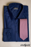 Bawełniany krawat z paskiem w kolorze bordowym - szerokość 7 cm