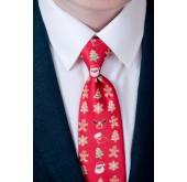 Krawat świąteczny czerwony dziecięcy 44 cm
