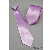 Krawat dla chłopca w kolorze liliowym - długość 31 cm