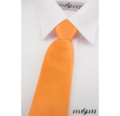 Pomarańczowy krawat dla chłopca - długość 31 cm