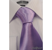 Jasny krawat w odcieniach bzu - szerokość 7 cm