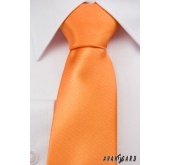 Pomarańczowy krawat męski - szerokość 7 cm