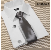 Grafitowy krawat dla mężczyzn - szerokość 7 cm