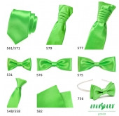 Zielony błyszczący krawat - szerokość 7 cm