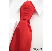 Gładki czerwony ślubny krawat - uni