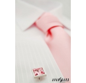Krawat ślubny różowy - uni