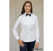 Biała damska koszula na spinki - 44