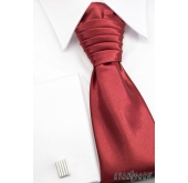 Bordowy angielski krawat ślubny - uni